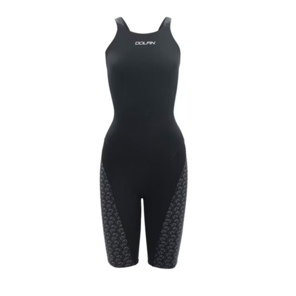 Dolfin Tech Suit Swimsuit FIRSTSTRIKE KNEE Black Size 22 FINA Approved